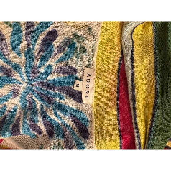 AADORE Anthropologie Cardigan Vest | Artsy Colorful Shrug Wearable Art | MEDIUM - Picture 3 of 7